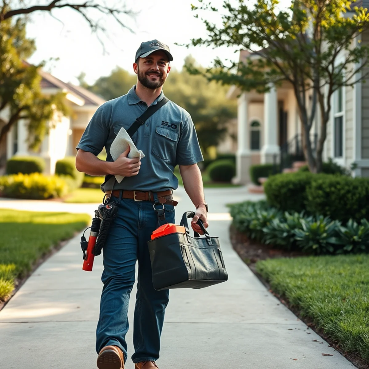 League City Pro Plumbing service vehicle in a residential neighborhood in Atascocita TX