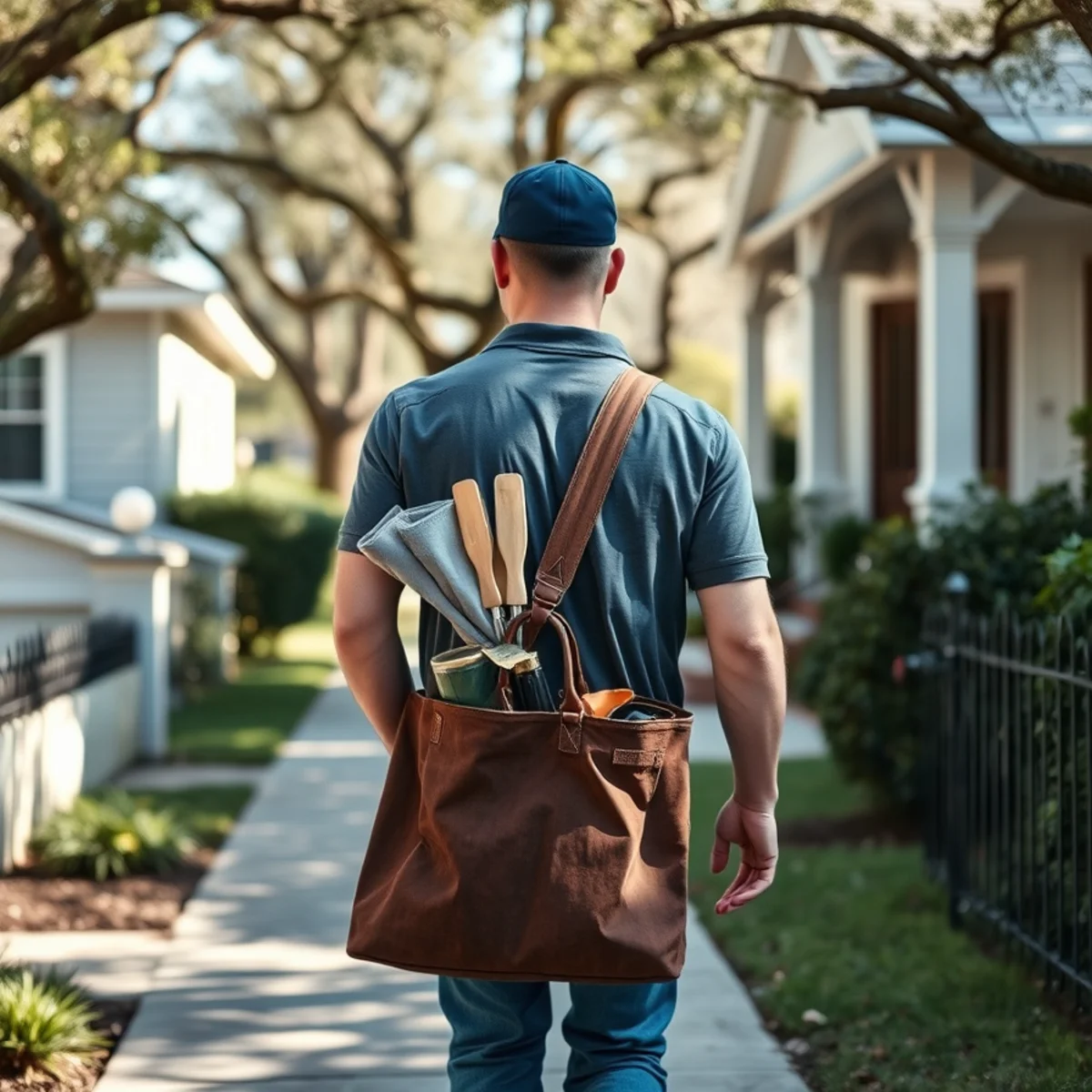 League City Pro Plumbing service vehicle in a residential neighborhood in Richmond TX