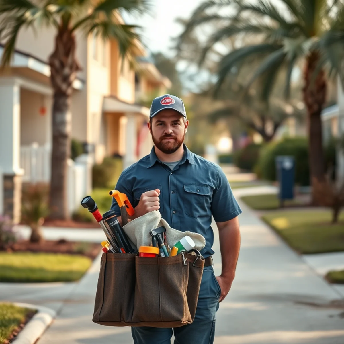 League City Pro Plumbing service vehicle in a residential neighborhood in Seabrook TX