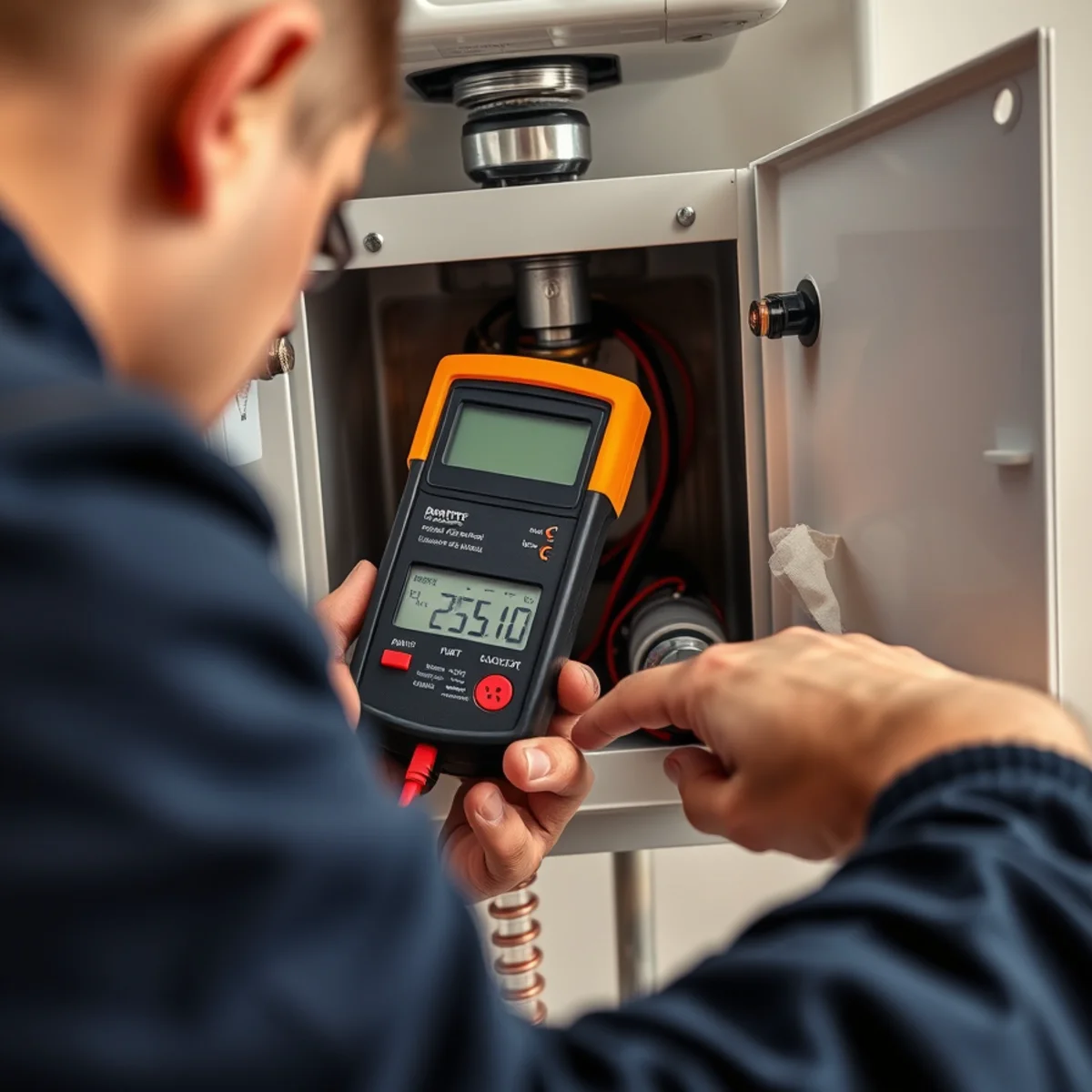 Texas Master Plumber performing Water Heater Repair & Installation in a League City TX home